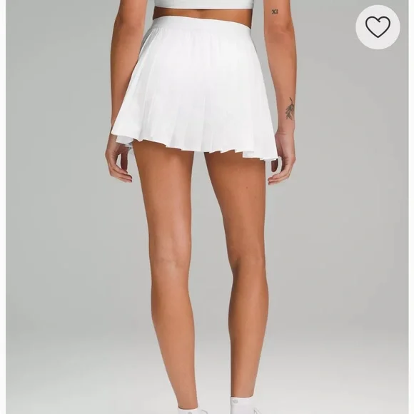 🚨SOLD🚨[NWOT] LULULEMON "High-Rise Pleated Tennis Skirt" in White: Sz 10 - Picture 2 of 13